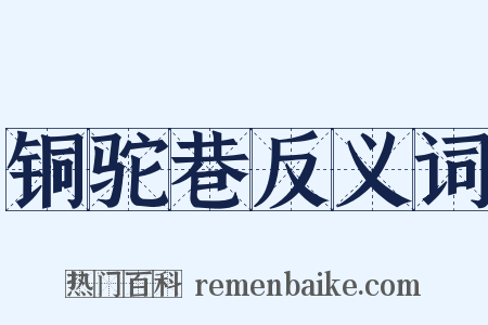 铜驼巷反义词是什么意思的图片